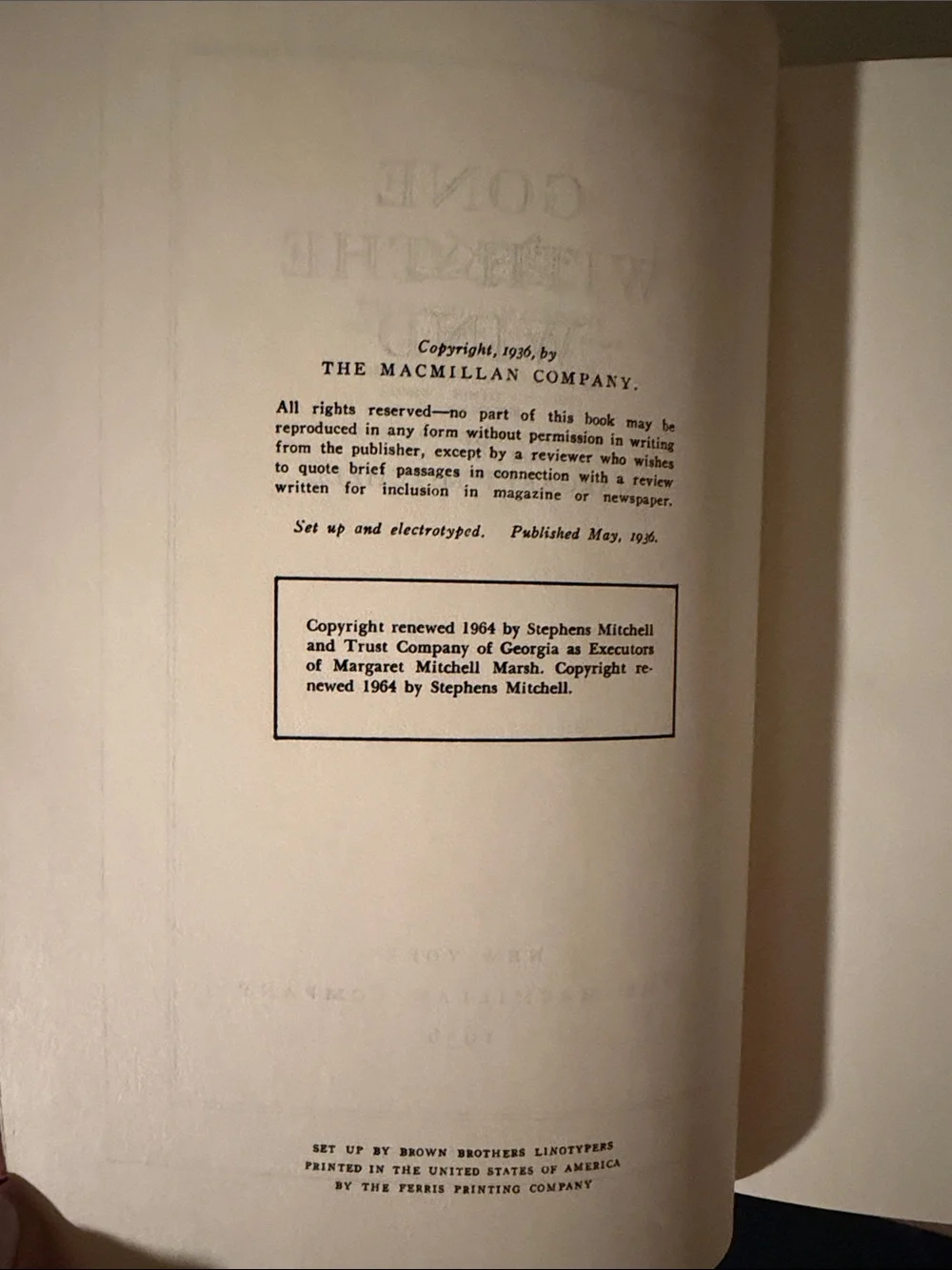 Gone With the Wind - Vintage Hardcover book with dust jacket